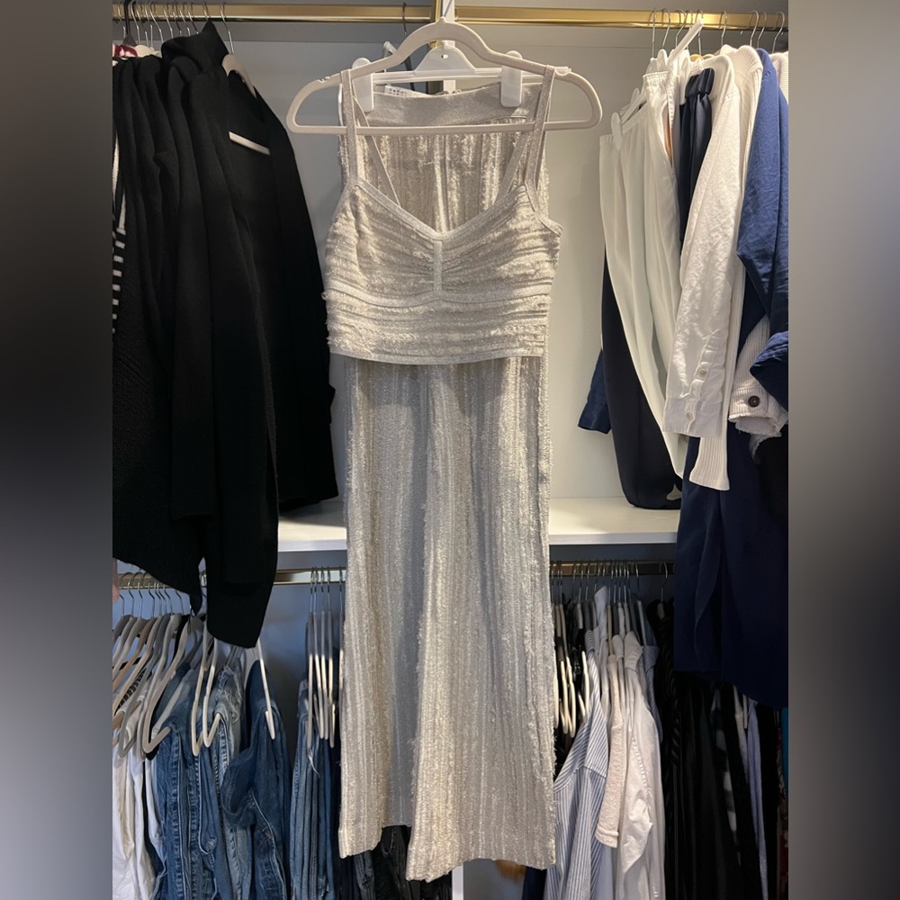 Herve Leger shimmery matching top and set. Top Size M, Bottom Size XS